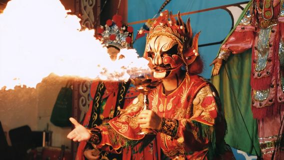 [Chengdu] Sanhua•Old Chengdu Sichuan Opera Troupe•Face-changing Performance Ticket (Sichuan Opera Family Heritage + Intangible Cultural Heritage Classic Show + Fire-spitting Skill Demonstration + Leisure Tea Tasting)