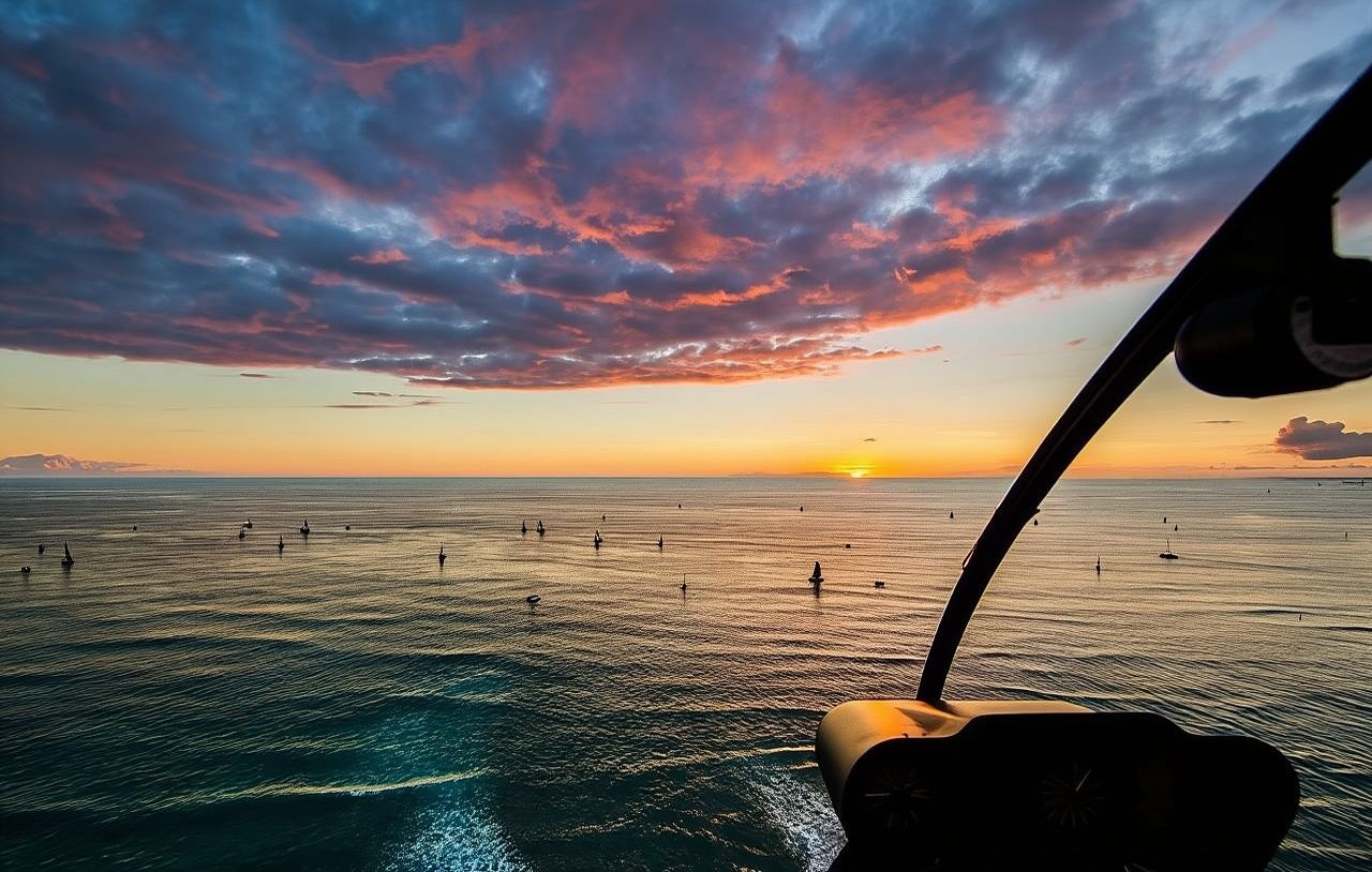 Tour in elicottero di 50 minuti al tramonto a Waikiki, Oahu, Hawaii