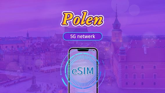 Polen | 4G/5G eSIM | Databundel | 24-uurs facturering | 7-30 dagen | QR code