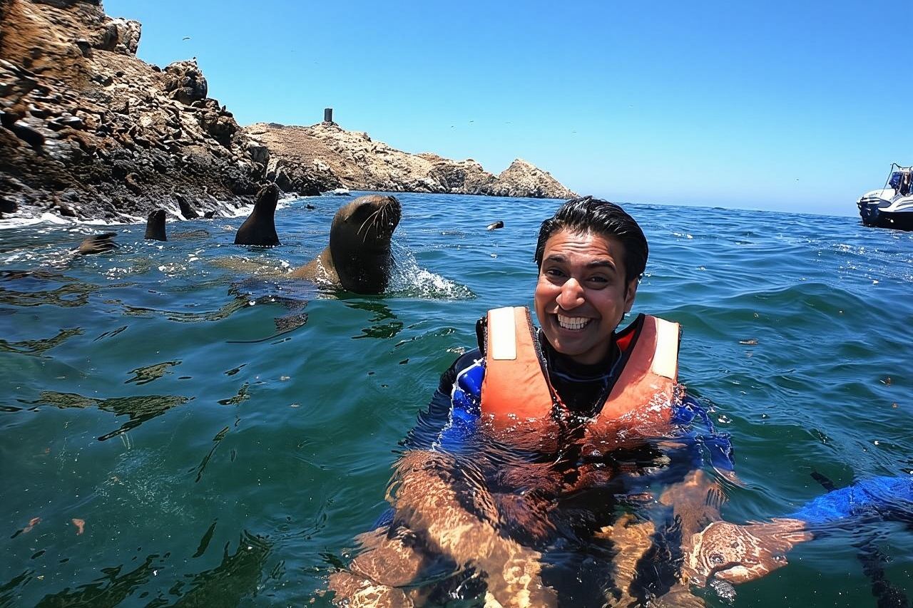 Swimming with Sea Lions in Islas Palomino Lima