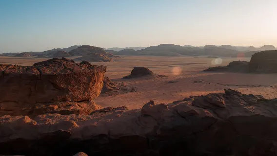 Depuis Wadi Rum Village : Expérience de balade à dos de chameau avec thé et guide