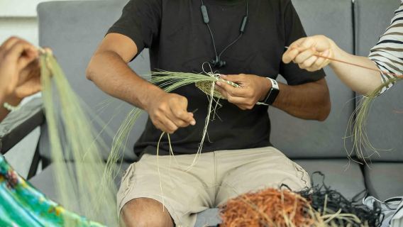 Kigali: Traditional Basket Weaving in a Garden