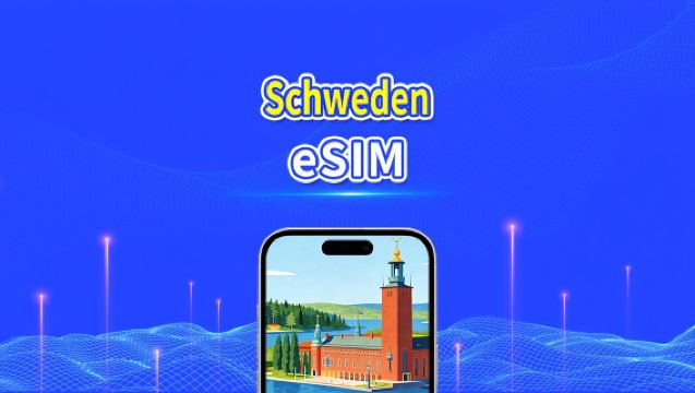Schwedische eSIM | 5G/4G | Highspeed-Daten | 24-Stunden-Service | 1–30 Tage verfügbar | QR-Code