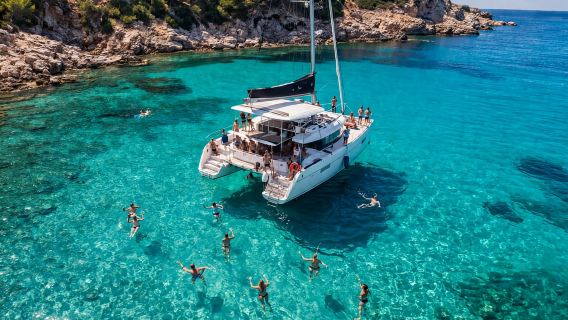 Rhodes: Premium All Inclusive Catamaran with Buffet & Drinks