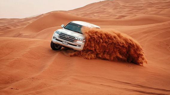 Dubai Desert Safari Dune Bashing, Camel Ride, Sandboarding & BBQ