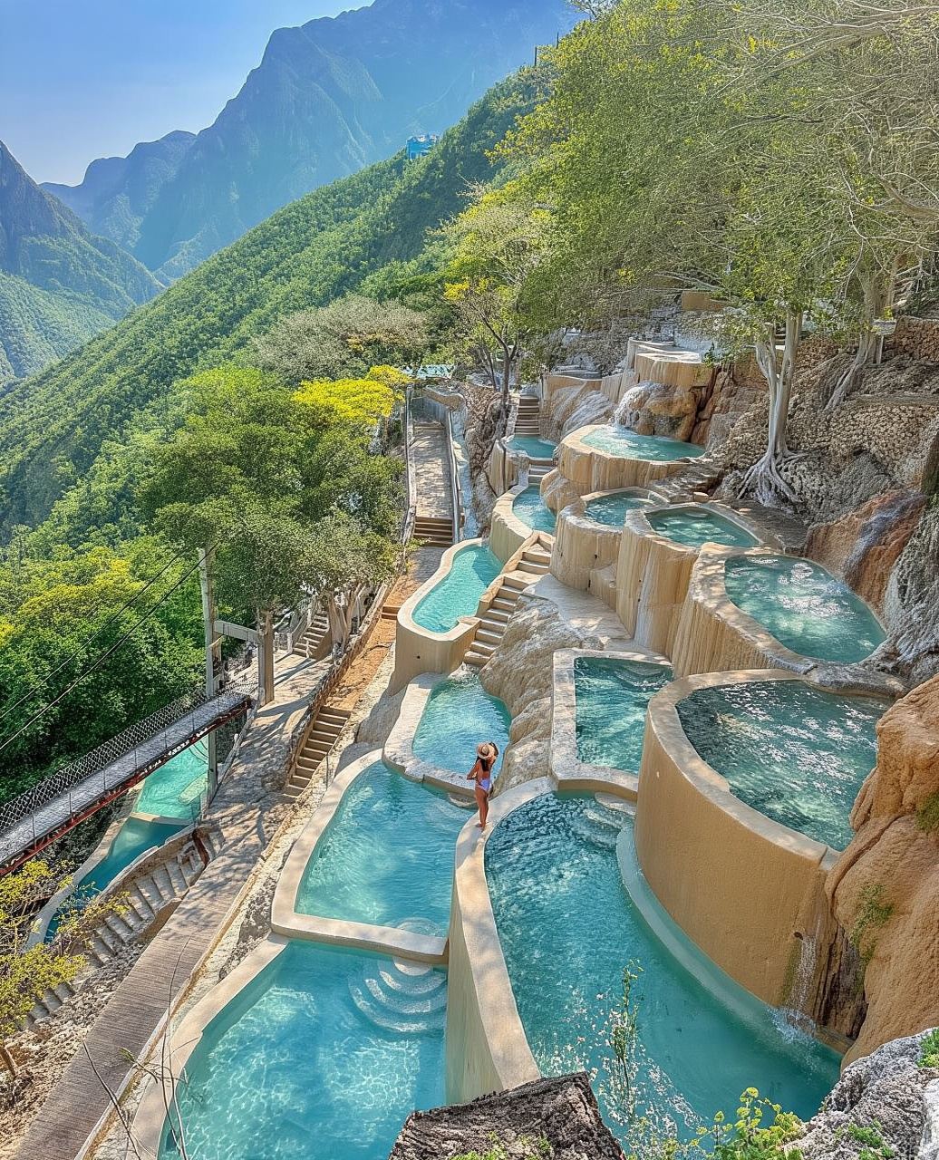 สัมผัสธรรมชาติที่บ่อน้ำพุร้อนสีฟ้าแห่งถ้ำโทลันตองโก