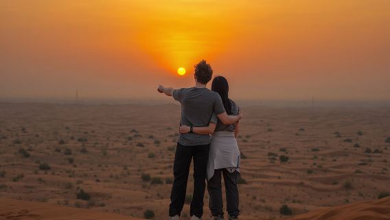 Premium Dubai Desert Sunrise with Dune Bashing & Camel Ride