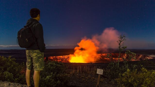 소규모 그룹 빅 아일랜드 황혼 화산 관광 및 별보기 투어