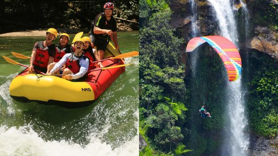 From Medellín: Paragliding and Rafting Combo Tour