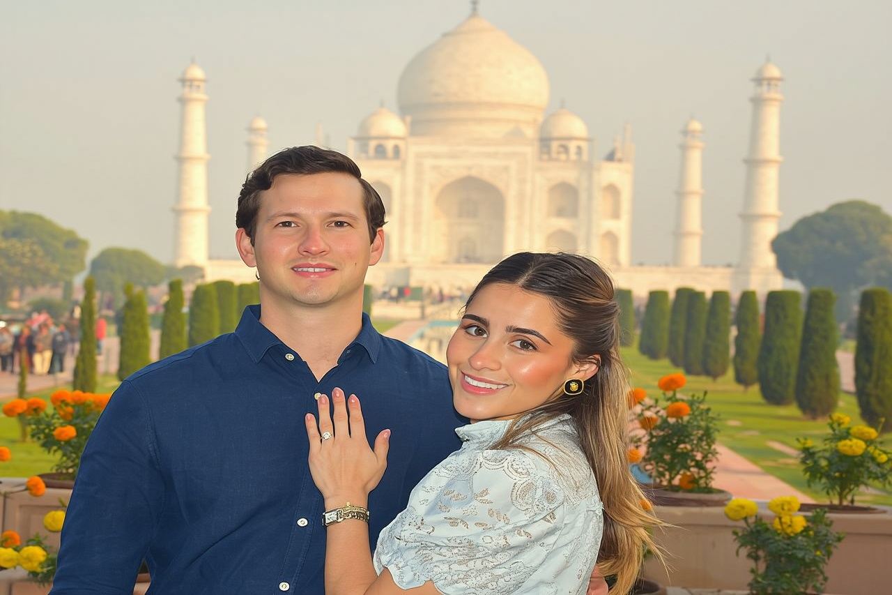 Tour all'alba del Taj Mahal e del Forte di Agra in auto da Delhi con colazione a 5 stelle