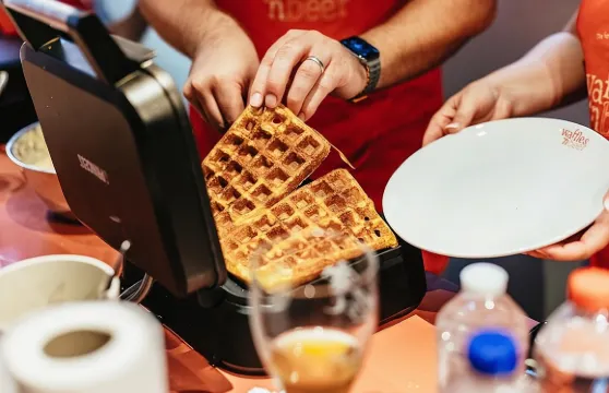 根特中心的華夫餅啤酒工坊