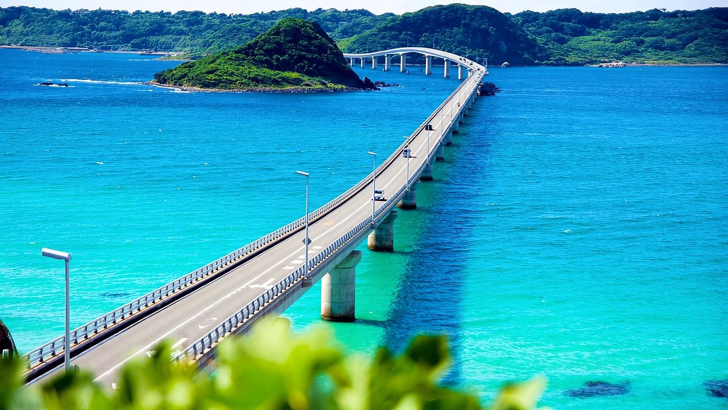 1-day tour of Moji Port, Karato Fish Market, Tsunoshima Bridge, and Motonosumi Shrine in Kitakyushu, Japan