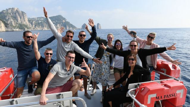 Capri boot- en landreis van Sorrento met limoncello-proeverij