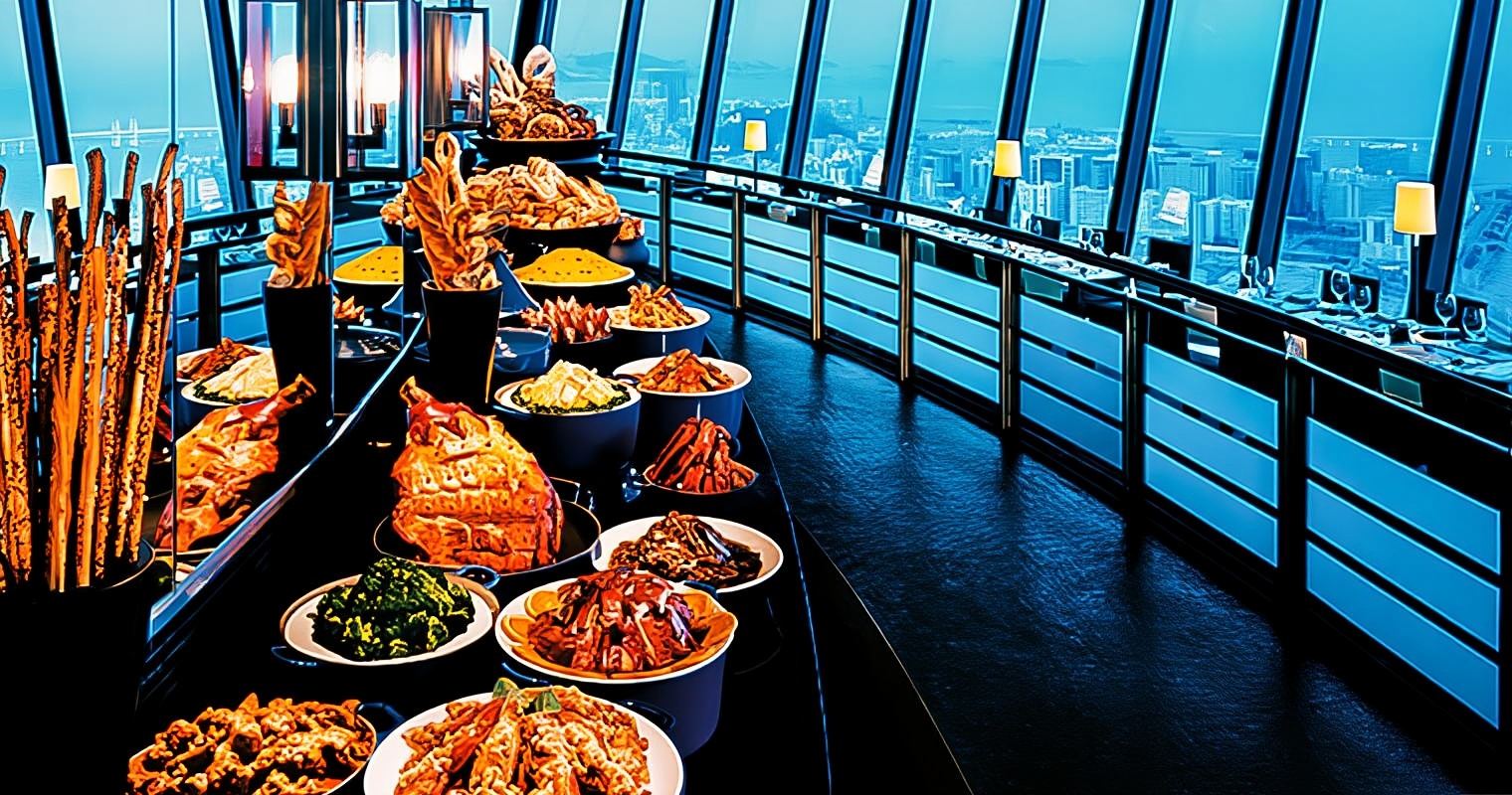[Zeitlich begrenztes Angebot] Macau 360° Drehrestaurant Abendbuffet-Paket