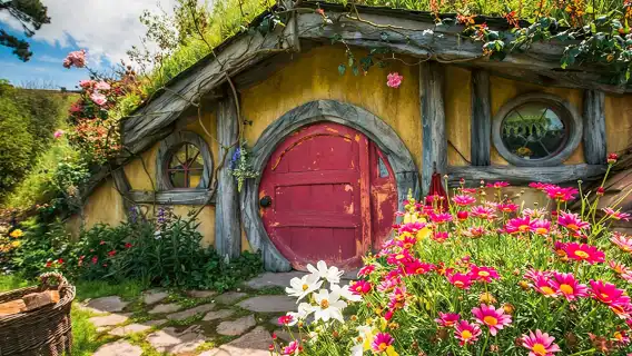 ทัวร์หนึ่งวันชมหมู่บ้านฮอบบิทและถ้ำโกลว์เวิร์มในนิวซีแลนด์ [กลุ่มเล็กพร้อมอาหารกลางวันและตั๋ว Green Dragon บริการรับส่งถึงหน้าประตูบ้าน]