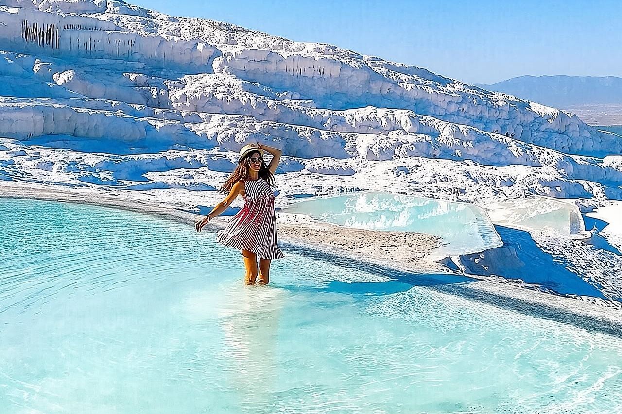 Pamukkale-Kleingruppentour ab Hotels in Kusadasi oder Selcuk