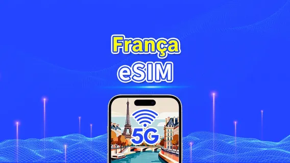 França 5G eSIM  | 3 redes incluídas | Compatível com IA e TikTok | Pacote de dados diário/total | 1–30 dias | Cobrança de 24 horas | Código QR