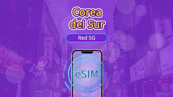 Corea del Sur | eSIM 5G | Pase diario/Paquete total | Facturación cada 24 horas | 1-30 días | Código QR