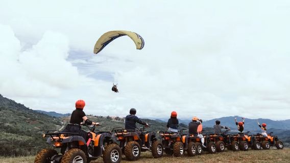 Excursion d'une journée au parc Kinabalu, à la ferme laitière et aux sources Voyage en groupe de Poring, avec options VTT/ Parapente