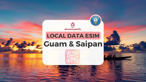 [Guam & Saipan eSIM] Docomo Pacific 5G/4G Native Data eSIM|Giao thông tốc độ cao|Bao gồm các cuộc gọi thoại nội hạt