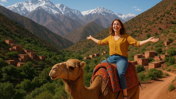 Atlas Mountains 4 Valleys, Waterfalls. Villages and Camel Ride