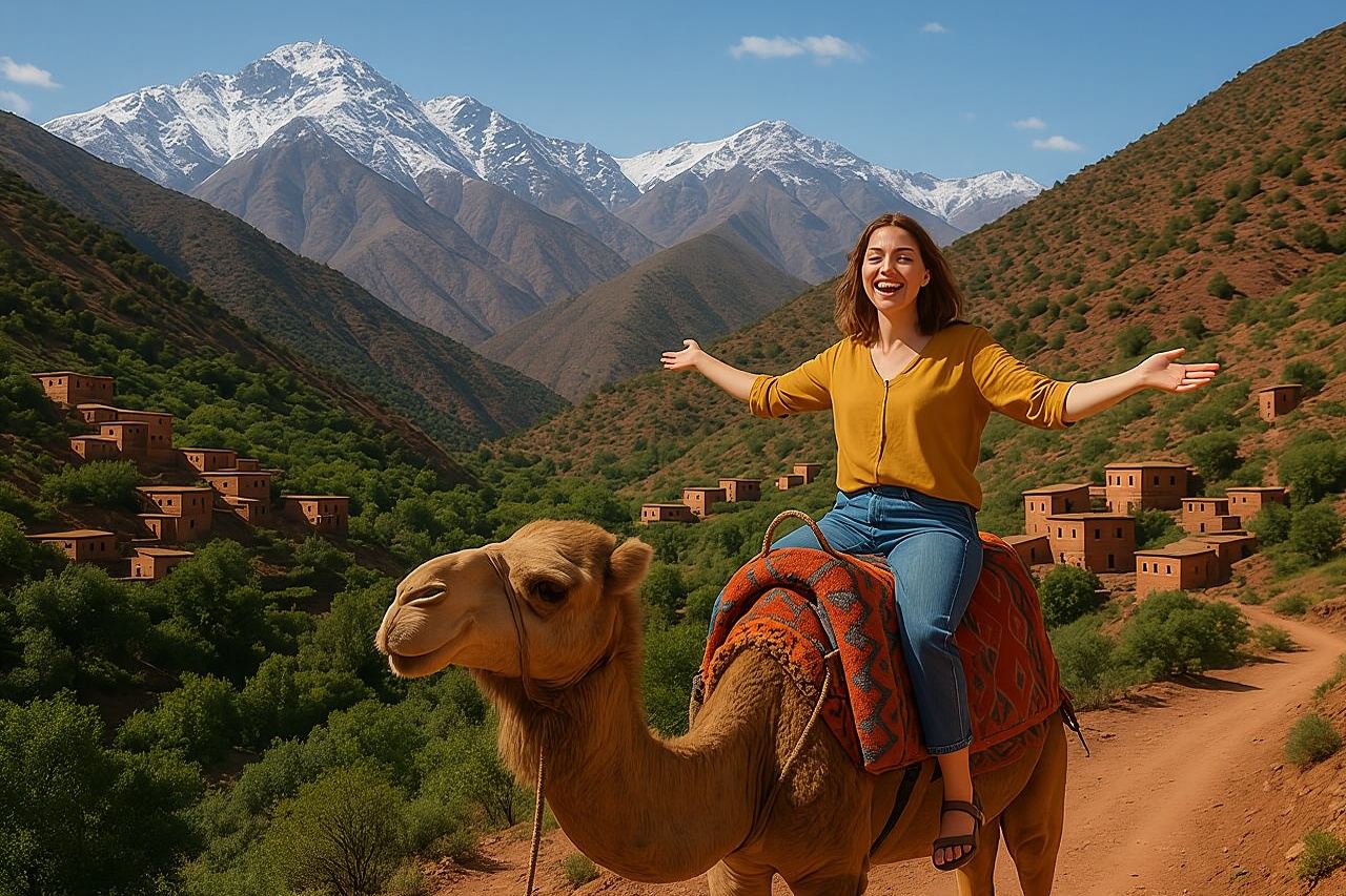 Atlas Mountains 4 Valleys, Waterfalls. Villages and Camel Ride