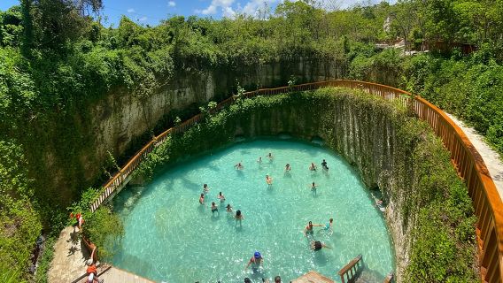 COMBO: Zip Line, Cenote Blue Lagoon, Jungle River &Waterfall Pool