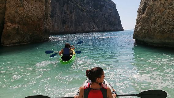 Kayak excursion in Jávea, Cala Granadella (Snorkeling) Caló, llop marí, ambolo