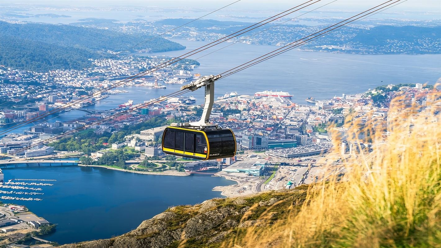Round-trip Cable Car Ticket to Mount Ulriken in Bergen, Norway