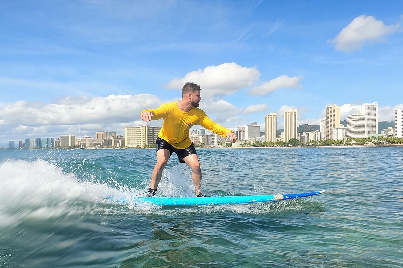 Open Group Surfing Lesson in Waikiki, Hawaii