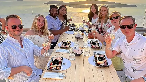 Santorini Wine Adventure with 12 Wine Tastings, Tapas and Sunset 