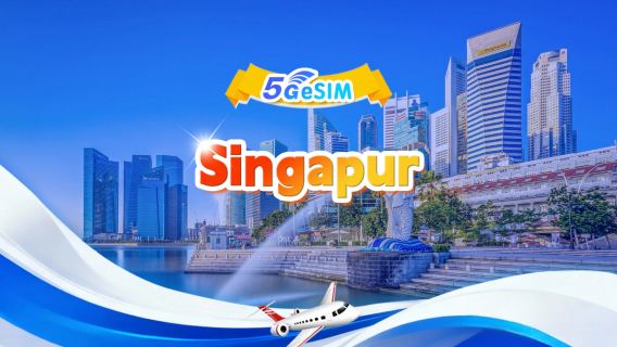 eSIM 5G de Singapur | Paquete de datos diario | 500 MB/día - 30 GB en total | 1-30 días | 24/7 | QR Code