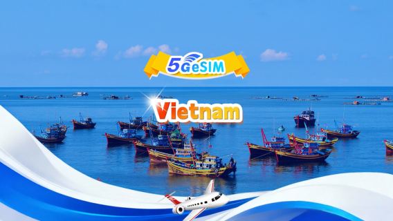 eSIM 4G/5G de Vietnam | Paquete diario/Paquete total | 500 MB/día - 30 GB en total | 1-30 días | Sistema de 24 horas | QR code