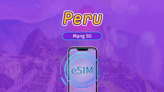 Peru | eSIM 5G/4G | Gói trọn gói | Tính phí mỗi 24 giờ | 30 ngày | Mã QR