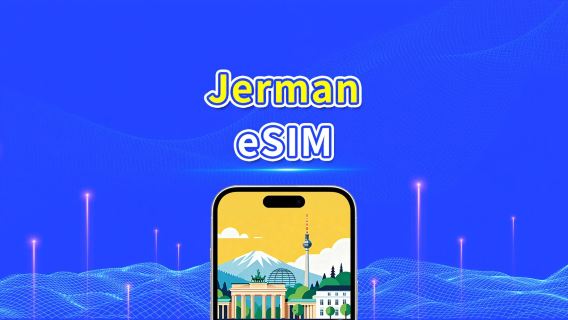Jerman eSIM | 5G/4G | Paket data harian/total | Penagihan 24 jam | 1–30 hari | Kode QR