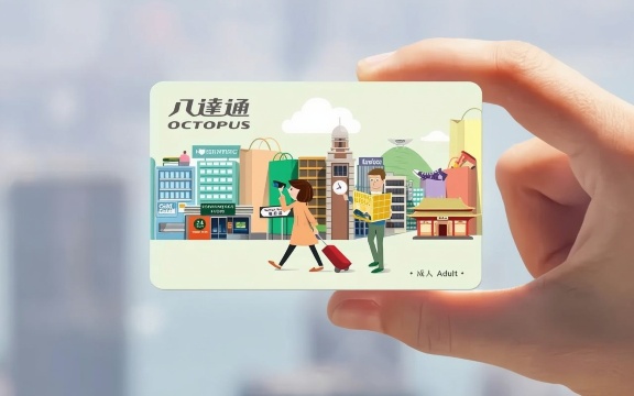 香港八達通卡地鐵卡巴士交通卡【含HKD 50餘額 香港機場領取】