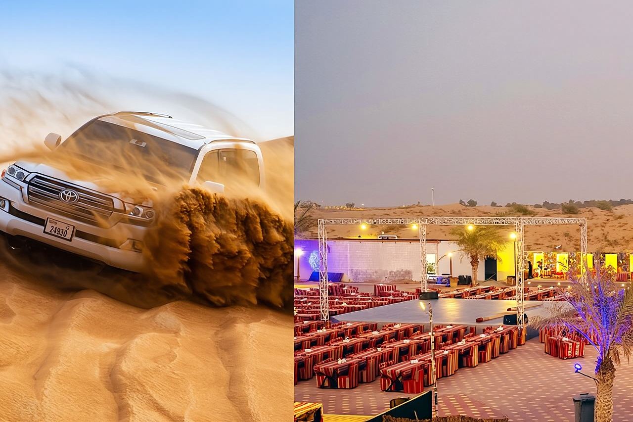 Safari Premium nel deserto, servizio di ristorazione con 4 bevande alcoliche