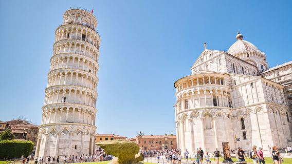 ทัวร์ 1 วัน อิตาลี ปิซา + ลุกกา|สำรวจเมืองโบราณฝาแฝดในยุคกลาง|มีตัวเลือกการเล่นเกมมากมายสำหรับการปีนหอคอย