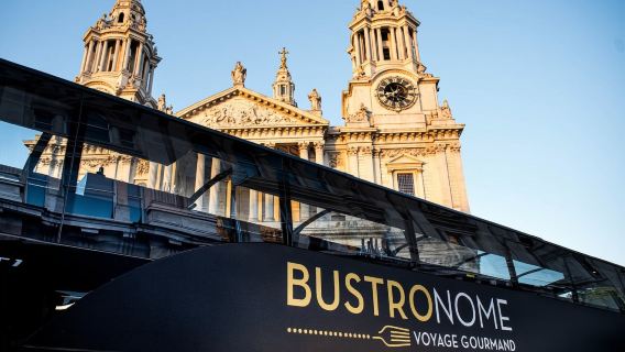 ロンドンBustronome全景观光ガラスバスレストラン【伝統的な英国風ランチ・ディナー選択可/バスでロンドン名所建築巡り】