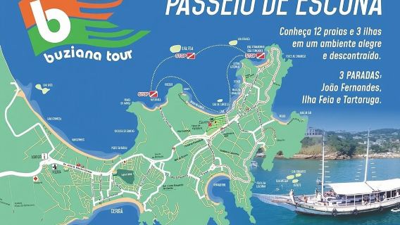 Tour of the most beautiful beaches and islands of Buzios by Buziana Tour