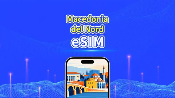 eSIM della Macedonia | 4G | Pacchetto dati giornaliero/totale | 1-30 giorni | Fatturazione 24 ore | codice QR