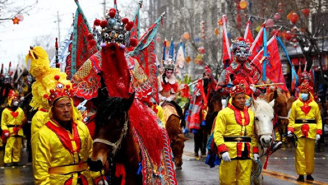 中国旧正月 - 春節民俗カーニバル - 隴県社火パレード