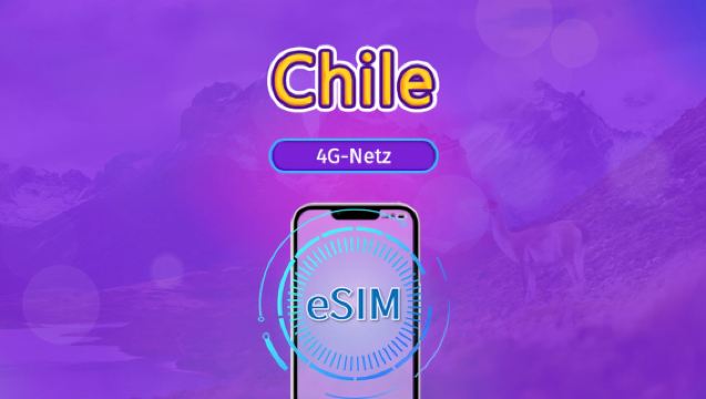 Chile | 4G eSIM | Tagespaket/Datenpaket | 24-Stunden-Abrechnung | 1-30 Tage | QR-Code