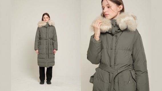 บริการเช่าชุด เสื้อกันหนาวหรู และกระเป๋า (เสื้อแจ็กเก็ตขนเป็ดยาวไม่มีแบรนด์) ที่โซล