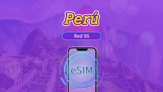Perú | eSIM 5G/4G | Plan Completo | Facturación cada 24 horas | 30 días | Código QR