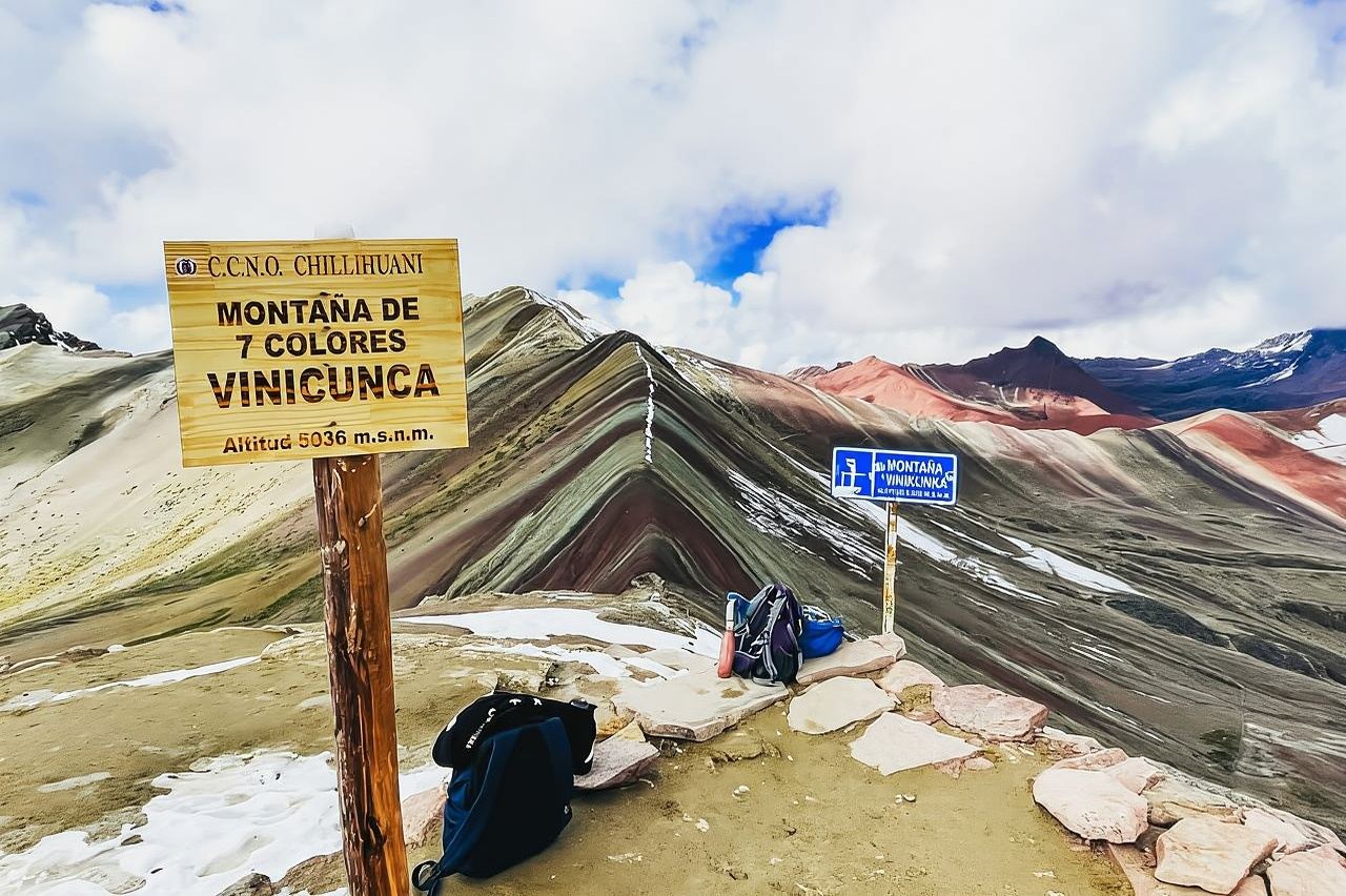 Cusco Day Tour to Vinicunca Rainbow Mountain with Brunch + Hiking Challenge + Geological Wonder Experience