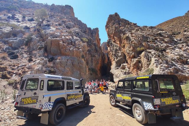 Safari en jeep sur la plage et les gorges de Trypiti