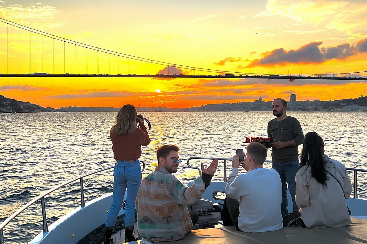 Geführte Luxus-Yachtkreuzfahrt in Istanbul mit Snacks bei Sonnenuntergang oder tagsüber