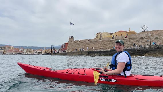 Chania: Pelabuhan Venesia dengan Pemandu Lazy Kayak Glide