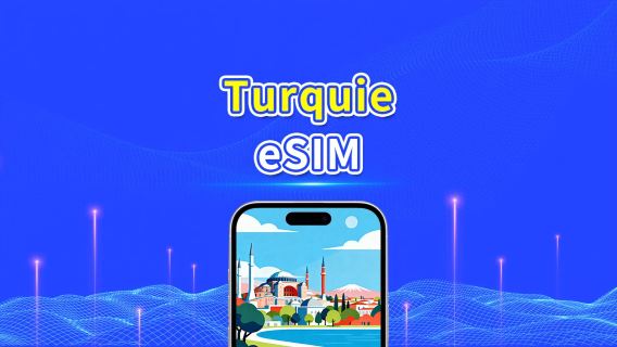 Turquie eSIM | 5G/4G | Pass journalier/Forfait données total | 1–30 jours | Facturation toutes les 24 heures | Code QR